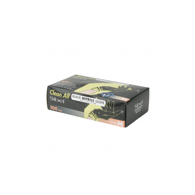 Sibel Clean All Nitril Handschoenen Medium - Zwart 100St